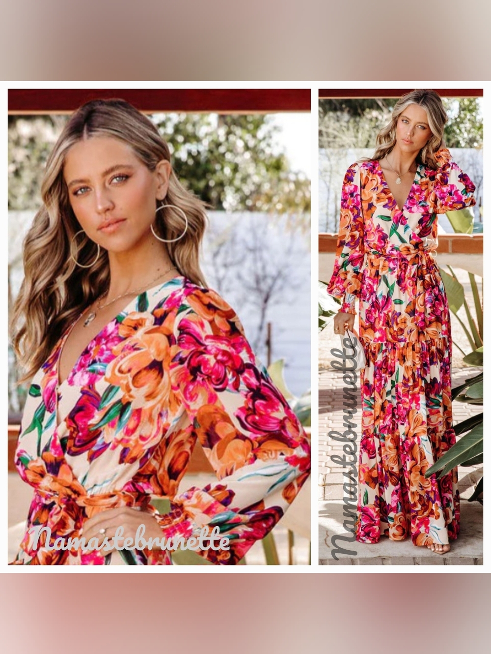 Vici Boho Floral Tiered Maxi Dress